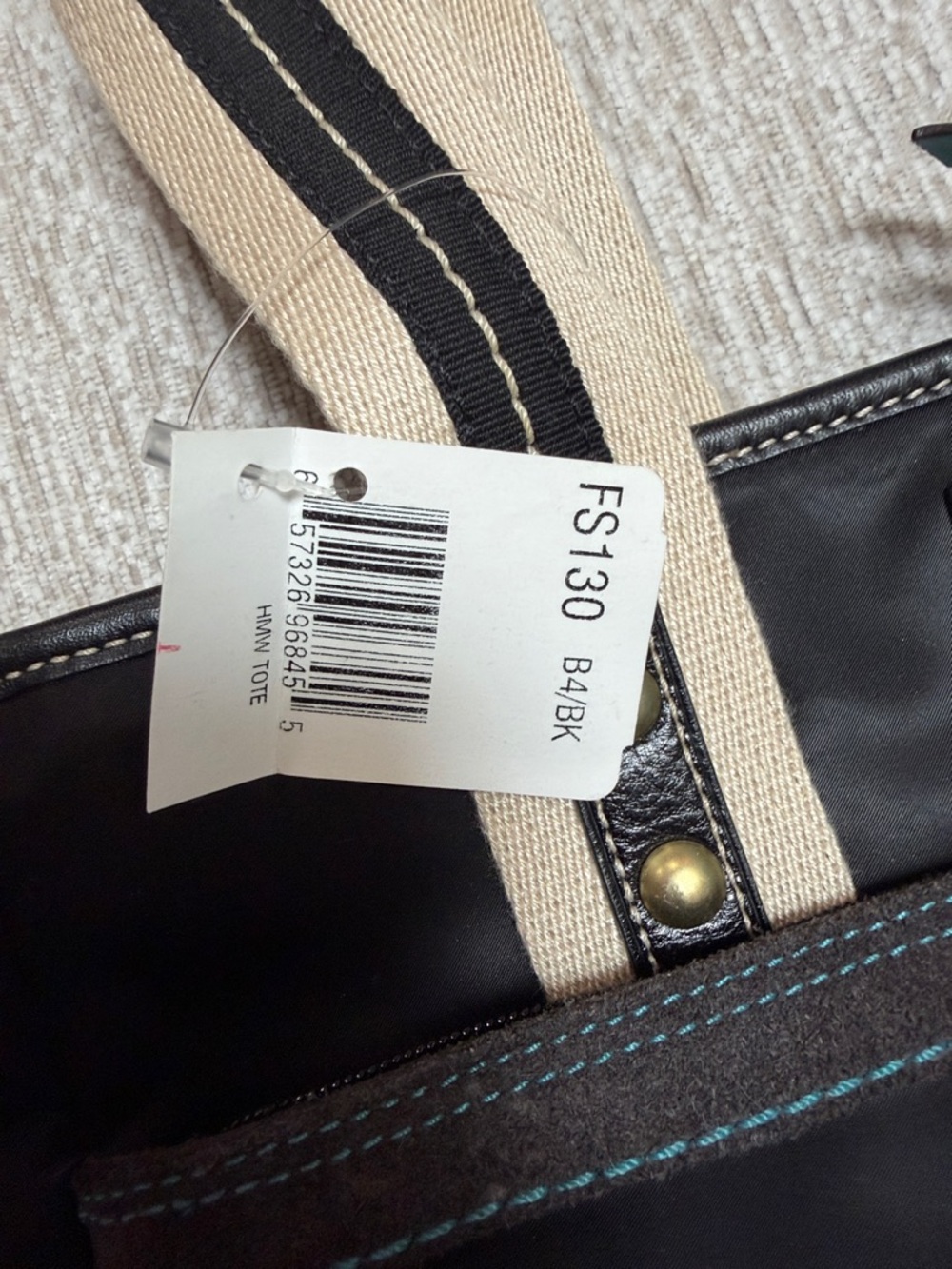 Coach Hampton Black Satin Tote NWT - Picture 11 of 12